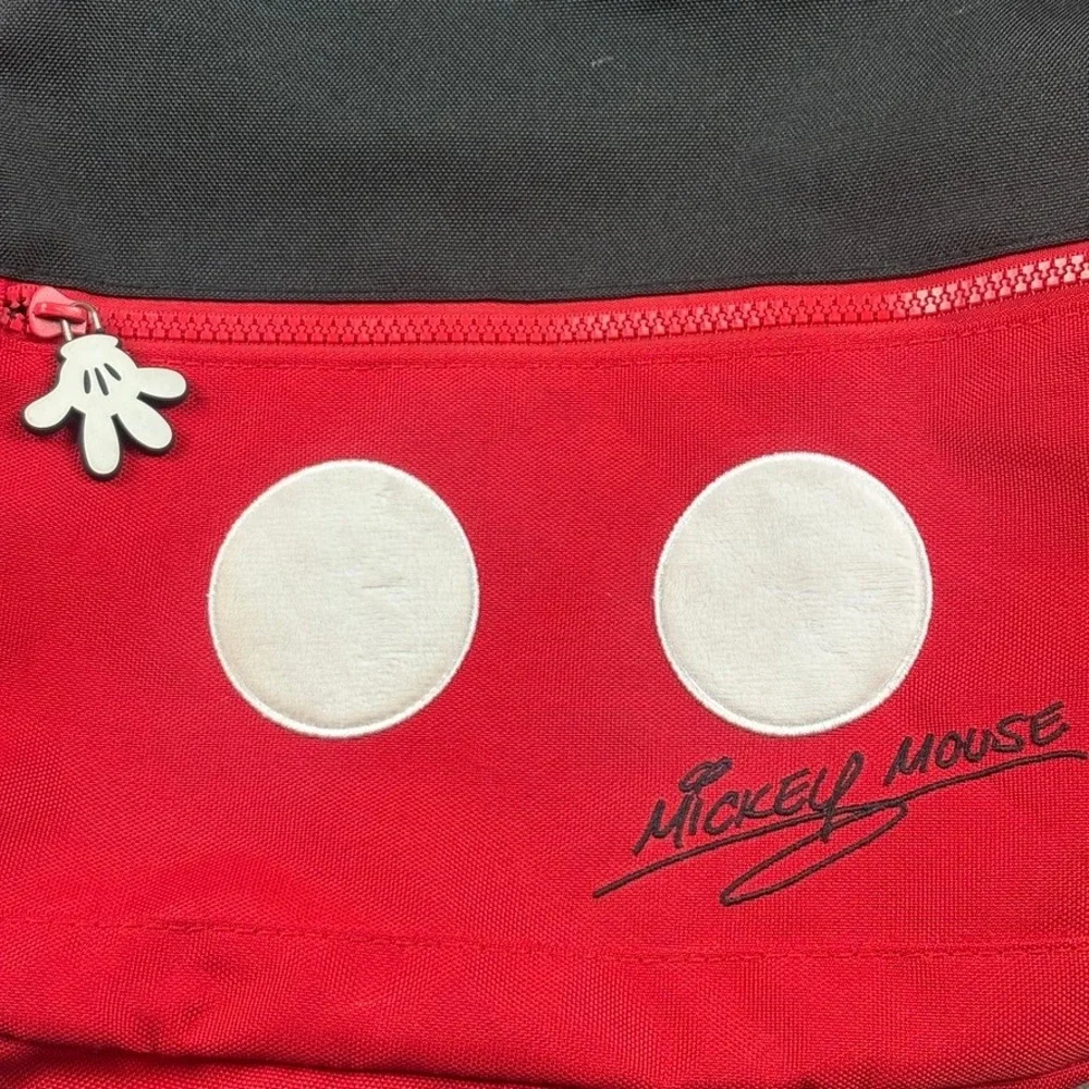 Disney Mickey Mouse Backpack Red Black Kids School Vacation Outdoor Whimsical‎